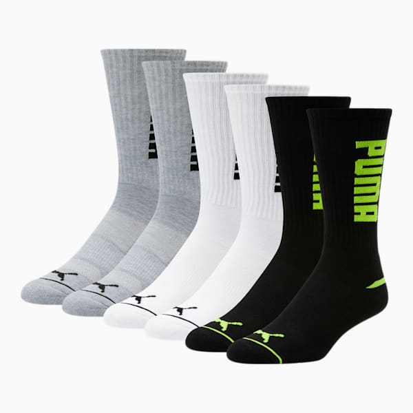 Men s Half Terry Crew Socks 6 Pack PUMA